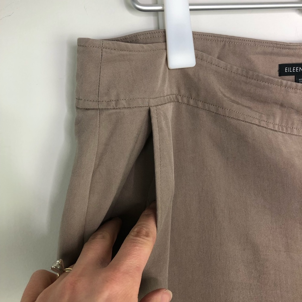 EILEEN FISHER | Crop Khaki Casual 100% Tencel Pant - Picture 5 of 8